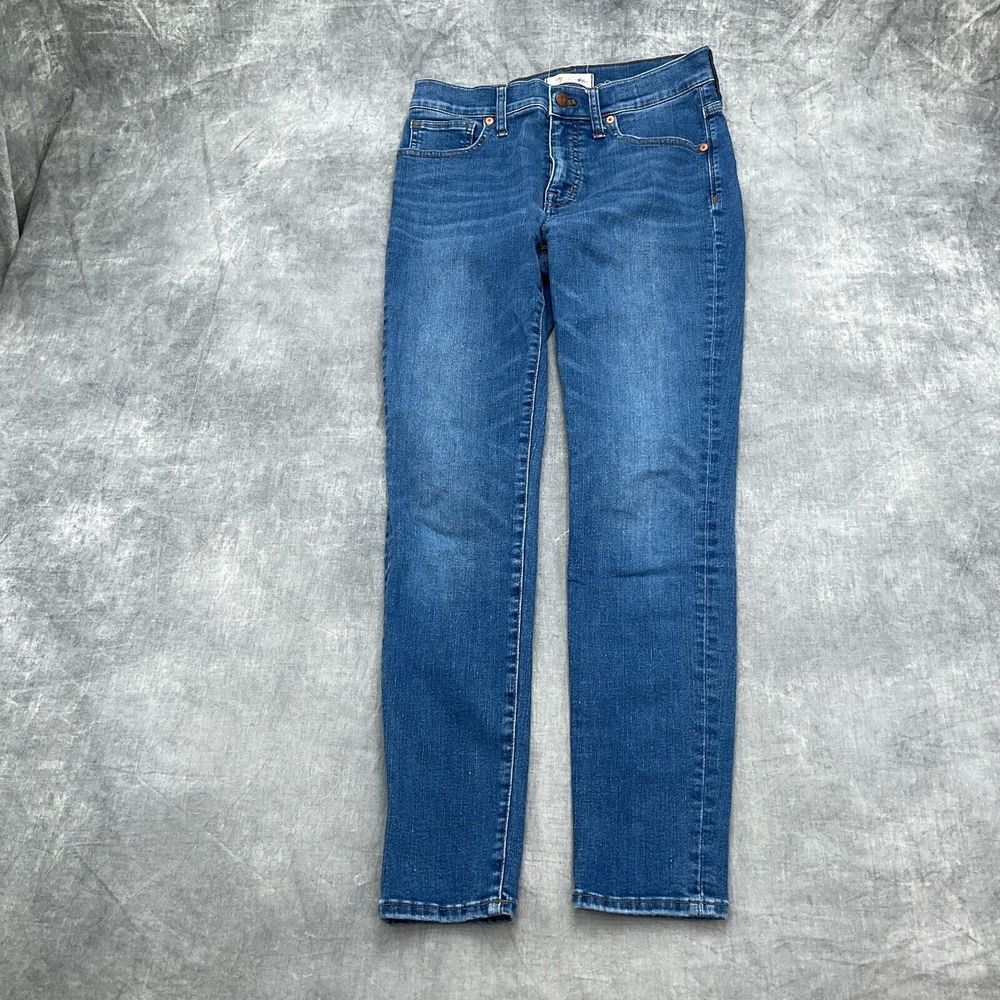 Madewell Jeans Women 28W 28L Blue Skinny Taper Stretch Mid Rise Denim Cotton